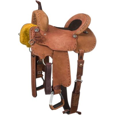 Image showing  Branson Buckstitch Roughout Barrel Saddle