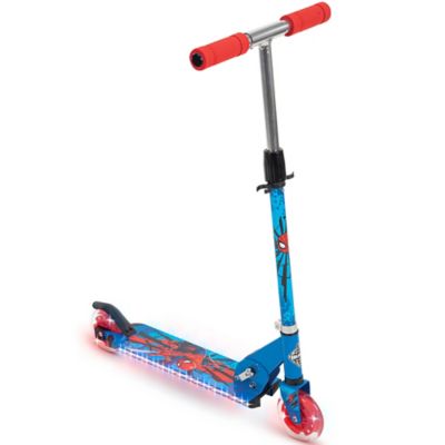 Huffy Marvel Spider-Man Electro-Light Inline Scooter, Red/Blue