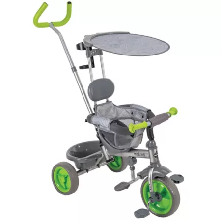 Huffy Malmo Unisex Kids 9.5" Canopy Tricycle with Push Handle Tricycles