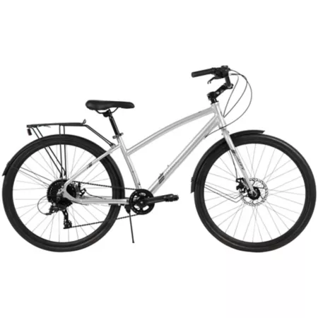 Huffy Women's Commuter Bike 27.5" Deck 8 Speed Bright Silver Bikes