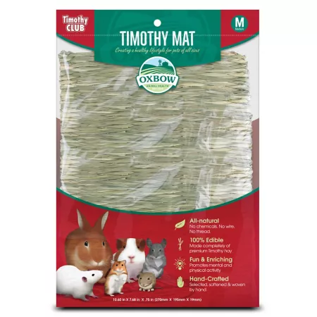 Oxbow Animal Health Timothy Hay Mat for Small Animals Small Pet Chew Toys