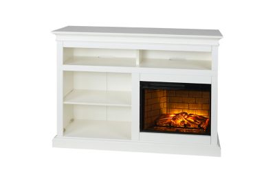 Pleasant Hearth 55 in. Wynford Infrared Media Electric Fireplace, Includes Open Storage, White Finish