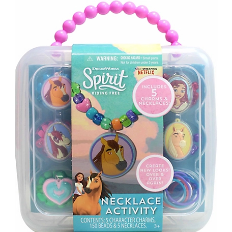 Tara Toy Dreamworks Spirit Riding Free Necklace Activity Set with 5 Charms, 150 Beads, 5 Necklaces