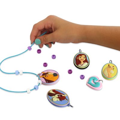 Image showing  Dreamworks Spirit Riding Free Necklace Activity Set with 5 Charms, 150 Beads and 5 Necklaces