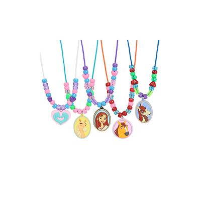 Image showing  Dreamworks Spirit Riding Free Necklace Activity Set with 5 Charms, 150 Beads and 5 Necklaces