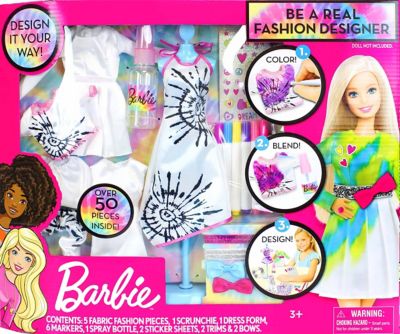 Tara Toy Barbie Tie-Dye Be a Real Fashion Designer Doll Clothes Designing Kit