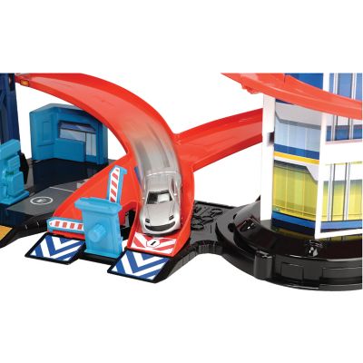 Image showing 2 th Dickie Toys Parking Garage Playset with 4 Die-Cast Cars and Die-Cast Helicopter