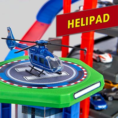 Image showing 7 th Dickie Toys Majorette Super City Garage Playset with 6 Die-Cast Cars