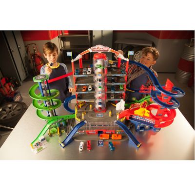 Image showing 9 th Dickie Toys Majorette Super City Garage Playset with 6 Die-Cast Cars