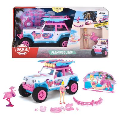 Dickies Light and Sound Jeep Flamingo Playset