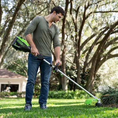 Image showing  16 in. 60V Straight Shaft Cordless String Trimmer, Battery and Charger Included, Attachment Capable