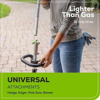 Image showing  16 in. 60V Straight Shaft Cordless String Trimmer, Battery and Charger Included, Attachment Capable