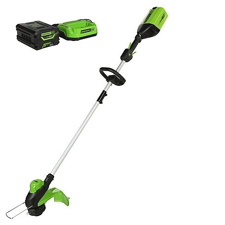 Greenworks 60V 13 in. TORQDRIVE Cordless Battery String Trimmer, 2.0 Ah Battery and Charger