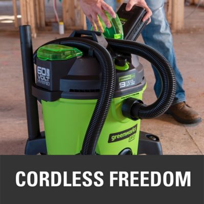 Image showing  9 gal. Cordless 60V Wet/Dry Vacuum Cleaner with Corded Option, Tool Only
