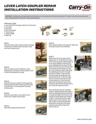 Image showing  2 in. Trailer Coupler Repair Kit
