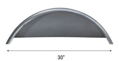Image showing  Steel Fender with Back, 9 in. x 30 in.