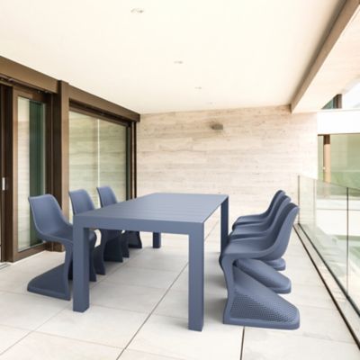 Siesta 7 pc. Bloom Patio Dining Set, Dark Gray