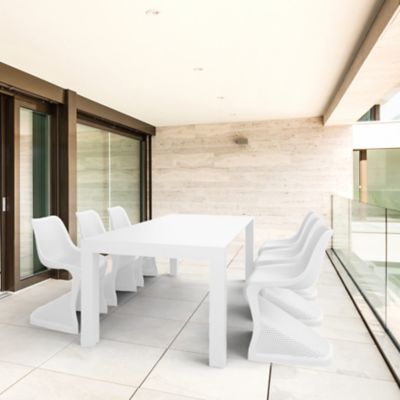Siesta 7 pc. Bloom Patio Dining Set, White