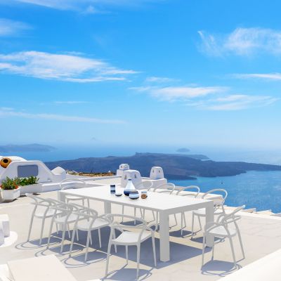 Siesta 11 pc. Mila Outdoor Dining Set, White