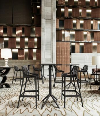 Image showing  3 pc. Sky Air Square Outdoor Bar Set, Black