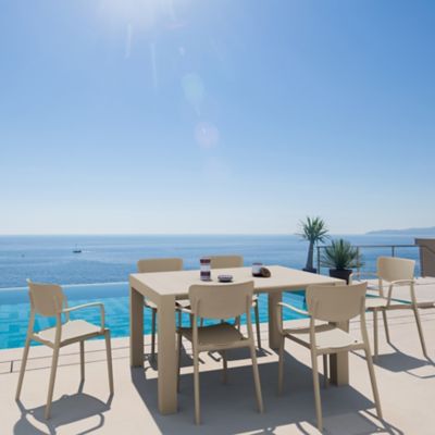 Siesta 7 pc. Loft Outdoor Dining Set, Taupe