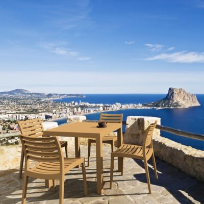 Siesta 5 pc. Ares Square Outdoor Dining Set, Cafe Latte