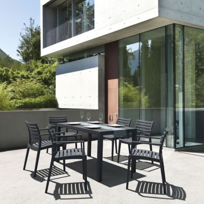 Siesta 7 pc. Artemis Rectangular Outdoor Dining Set, Dark Gray