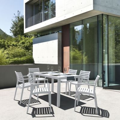 Siesta 7 pc. Artemis Rectangular Outdoor Dining Set, White