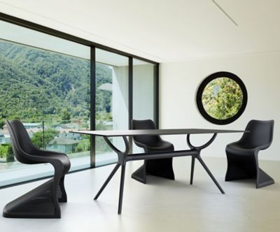 Image showing  Air Rectangular Outdoor Table, Black, 71 x 35.5 x 29.5in.