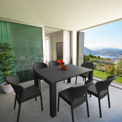 Siesta 7 pc. Daytona Outdoor Dining Set, Dark Gray