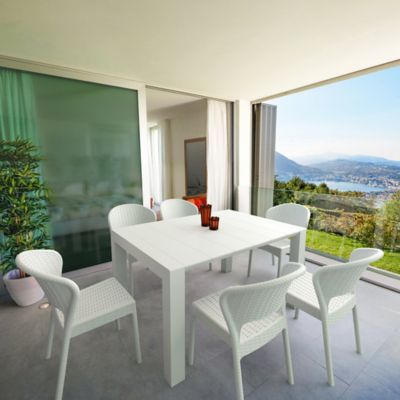 Siesta 7 pc. Daytona Outdoor Dining Set, White