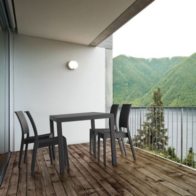 Siesta 5 pc. Orlando Square Dining Set, Dark Gray