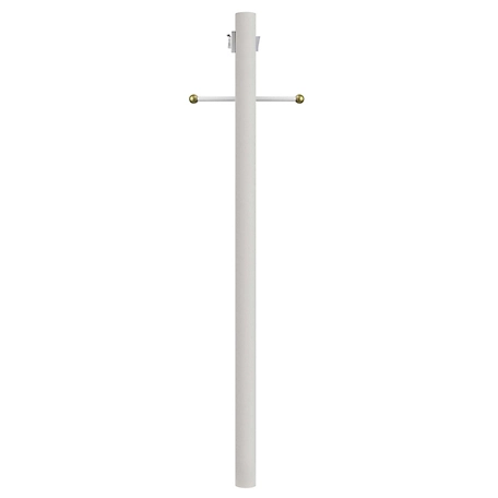 SOLUS 7 ft. White Outdoor Lamp Post