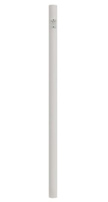 SOLUS 7 ft. White Outdoor Direct Burial Lamp Post with Convenience Outlet