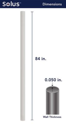 Image showing  7 ft. White Outdoor Direct Burial Aluminum Lamp Post