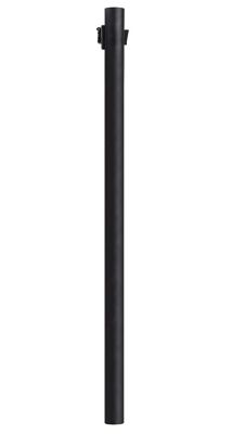 SOLUS 8 ft. Black Outdoor Direct Burial Lamp Post with Convenience Outlet and Dusk to Dawn Photo Sensor