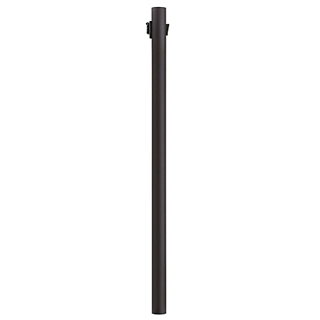 SOLUS 8 ft. Bronze Outdoor Direct Burial Lamp Post with Convenience Outlet and Dusk to Dawn Photo Sensor