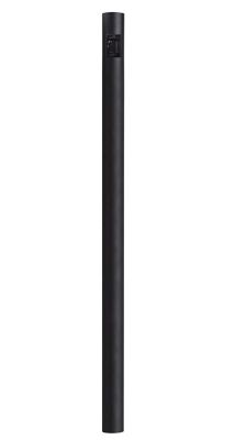 SOLUS 8 ft. Black Outdoor Direct Burial Lamp Post with Convenience Outlet