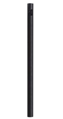 SOLUS 8 ft. Outdoor Direct Burial Lamp Post with Convenience Outlet, Black