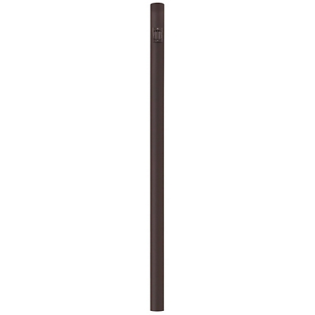 SOLUS 8 ft. Bronze Outdoor Direct Burial Lamp Post with Convenience Outlet