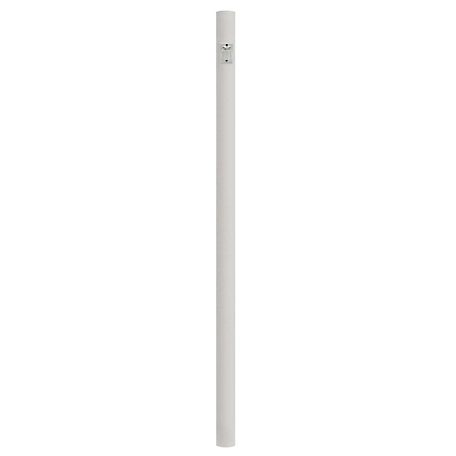 SOLUS 8 ft. White Outdoor Direct Burial Lamp Post with Convenience Outlet