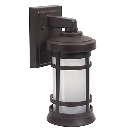 SOLUS Bronze LED Round Composite Outdoor Wall Lantern Sconce, 3,000K, SPC50SF-LE26W-BZ