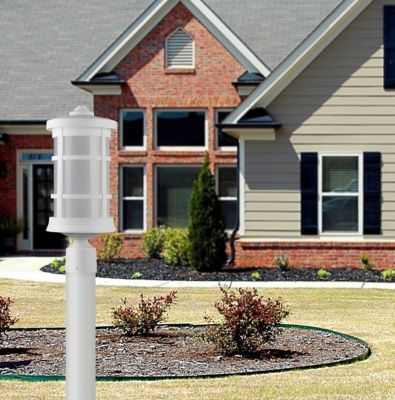 Image showing  Round Decorative Composite Post-Top Light, 3,000K, White, 17.25 in. x 7.25 in.