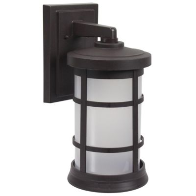 SOLUS Bronze LED Round Composite Outdoor Wall Lantern Sconce, 3,000K, SPC50VF-LE26W-BZ