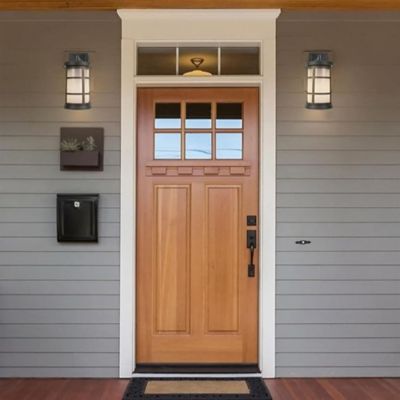 Image showing  Bronze LED Round Composite Outdoor Wall Lantern Sconce, 3,000K, SPC50VF-LE26W-BZ