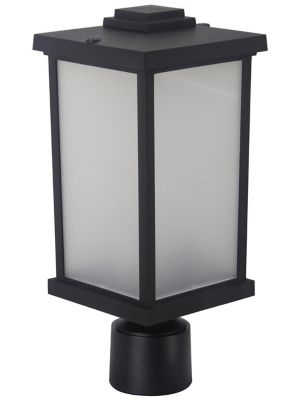 SOLUS Square Decorative Composite Post-Top Light, 4,000K, Black