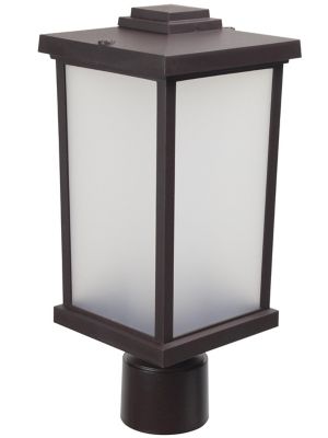 SOLUS Square Decorative Composite Post-Top Light, 4,000K, Bronze