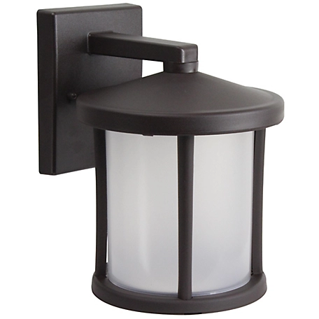 SOLUS Bronze LED Round Composite Outdoor Wall Lantern Sconce, 3,000K, SPC52VF-LE26W-BZ