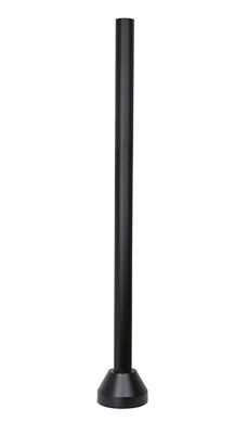 SOLUS 6 ft. Black Surface-Mount Aluminum Lamp Post with Cast Aluminum Base and Decorative Cover Hardware