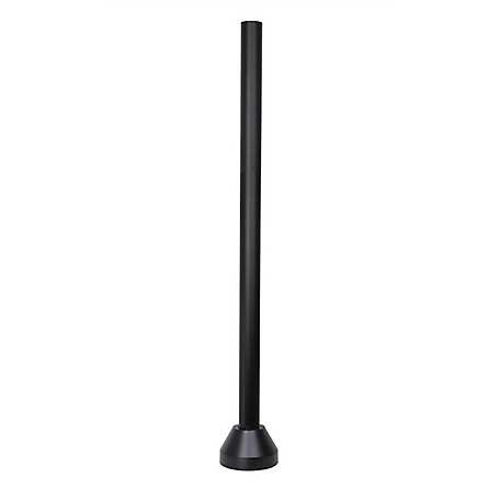 SOLUS 6 ft. Black Surface-Mount Aluminum Lamp Post with Cast Aluminum Base and Decorative Cover Hardware